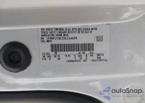 2003 Ford Expedition Eddie Bauer from USA, damaged, VIN 1FMFU18L53LC44678